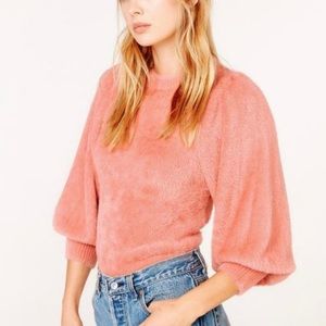 For Love and Lemons Whitey Rose Faux Mohair Sweater XS